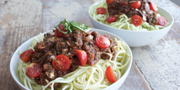 Zucchini Noodle Bolognese