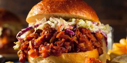 BBQ Jackfruit Sandwiches with Avocado Slaw