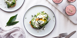 Sweet Potato "Toast" with Avocado, Feta & Eggs