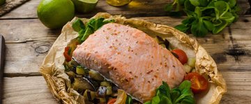 Salmon En Papillote with Green Beans and Potatoes