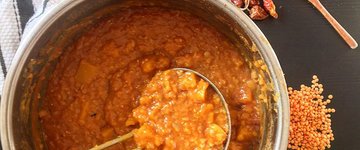 Creamy Butternut Squash and Red Lentil Dal