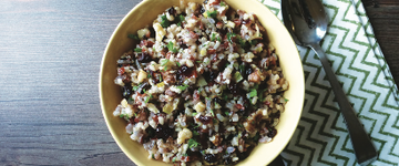 Wild Rice with Cranberries, Walnuts & Parsley