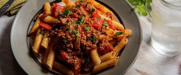 Simple Vegan Bolognese Chickpea Pasta