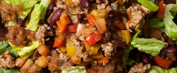 Mexican Turkey and Black Bean Taco Salad