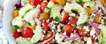 Tomato, Cucumber, Feta Salad