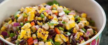 Grilled Corn & Bean Salad