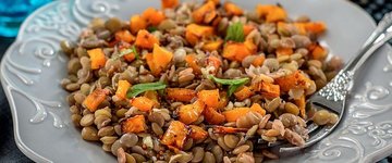 Roasted Sweet Potato and Lentil Salad