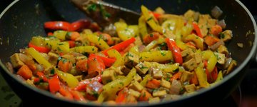 Tofu and Vegetables with Teriyaki Sauce