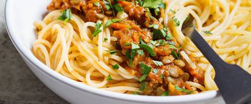 Lentil Spaghetti Bolognese