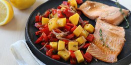 Glazed Trout with Roasted Vegetables