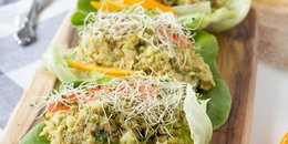 Avocado Chickpea Lettuce Wraps