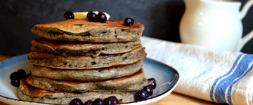 Delicious Blueberry Buckwheat Pancakes