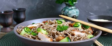 Garlic Sesame Noodle Bowls