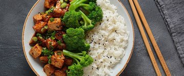 Teriyaki Tempeh Bowl with Broccoli