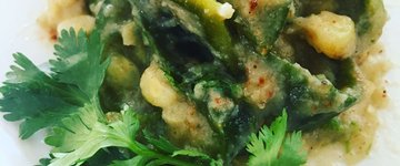 Vegan Rajas: Chile Poblano & White Corn