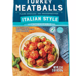 H‑E‑B Select Ingredients Fully Cooked Italian Style Turkey Meatballs