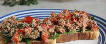 Tuna, Tomato and Oregano on Toast