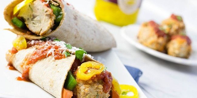 Zesty Italian Meatball Wrap