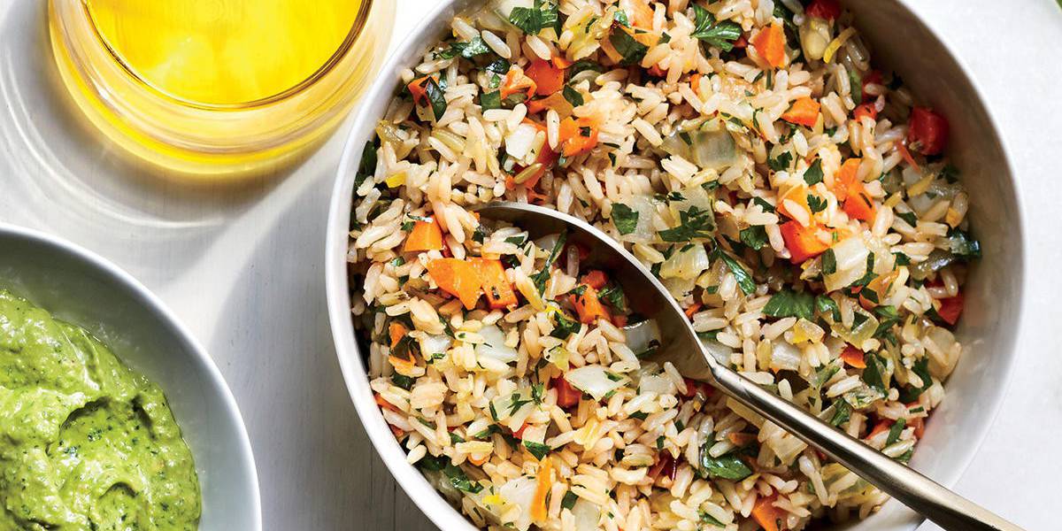 Parslied Brown Rice Pilaf