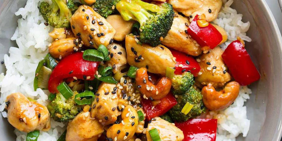 Sheet Pan Cashew Chicken