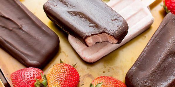 Chocolate Strawberry Ice Cream Bars