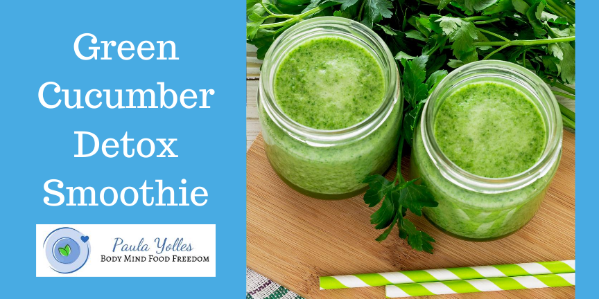 Green Cucumber Detox Smoothie with Apple