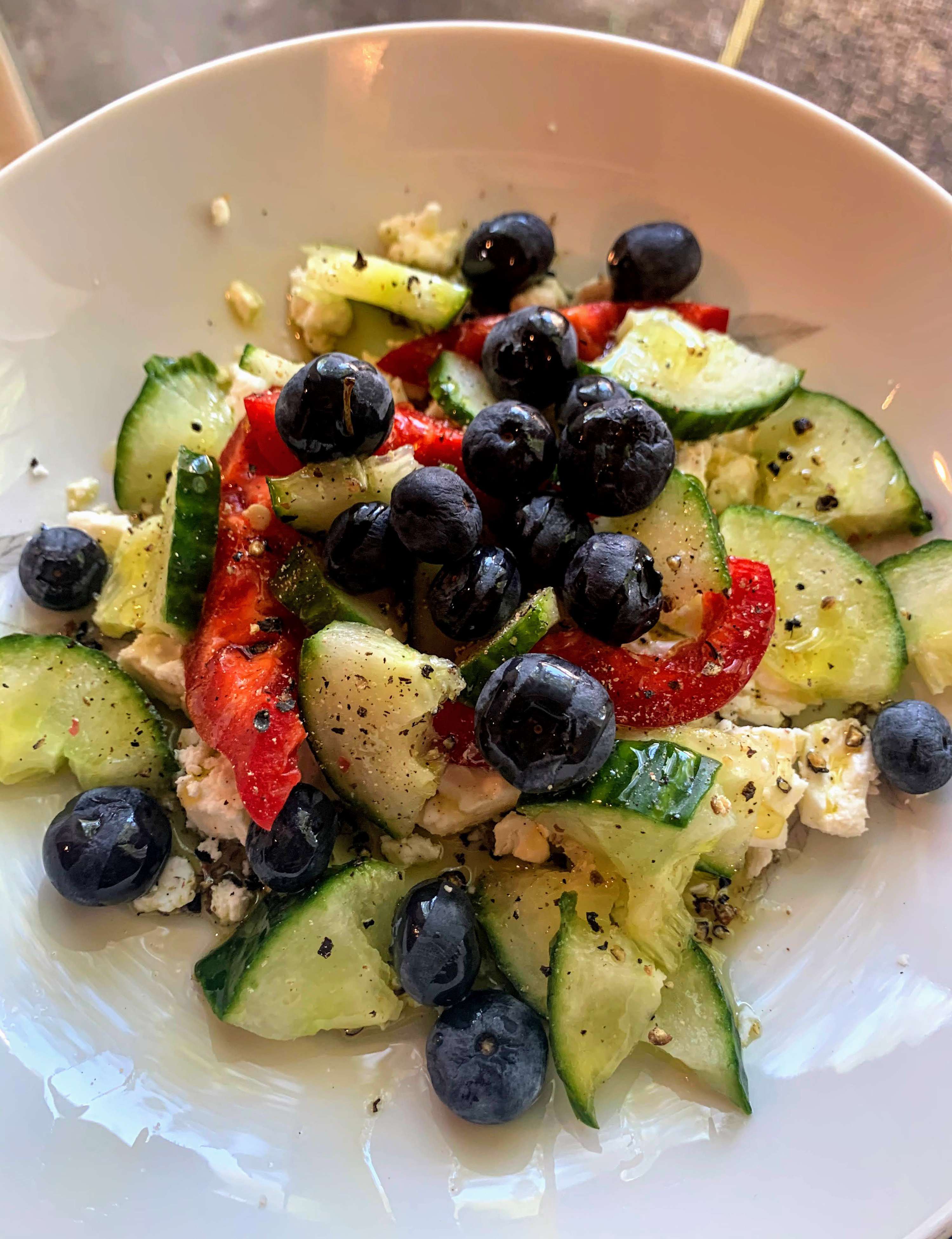 Cucumber and Blueberry Salad