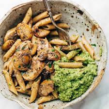 Chickpea Pesto Pasta with Chicken