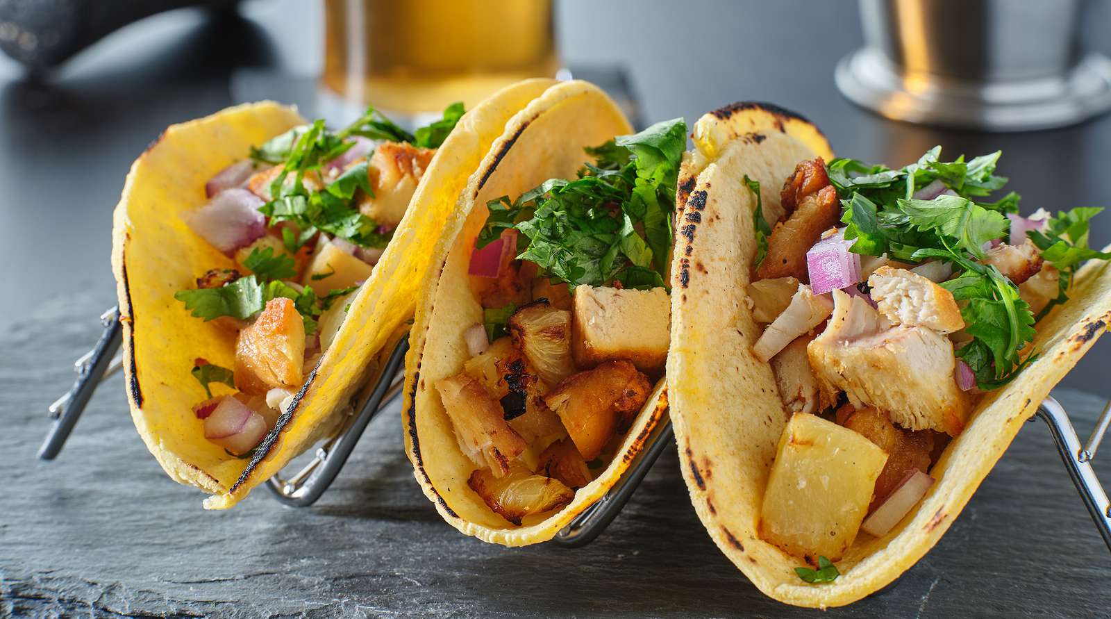 Pineapple Salsa Chicken Tacos