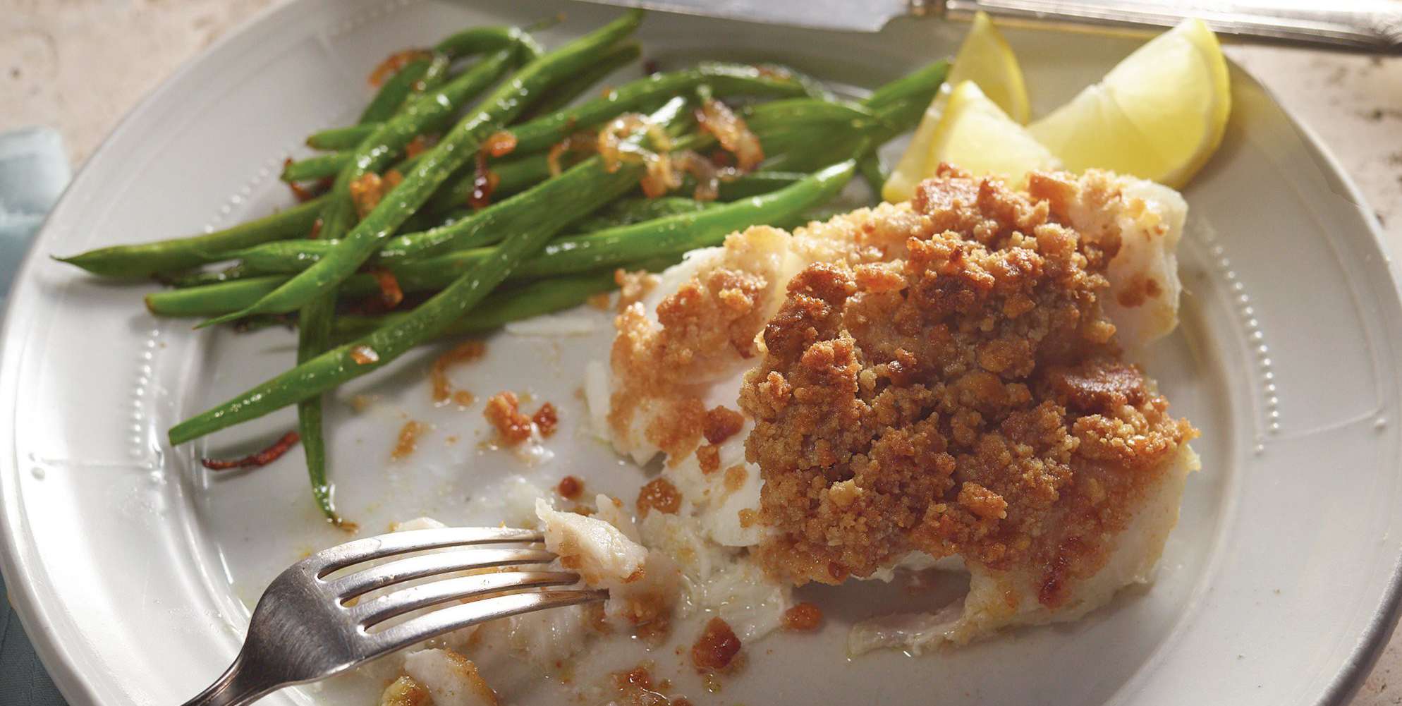 Baked Cod with Crispy Cracker Crumbs