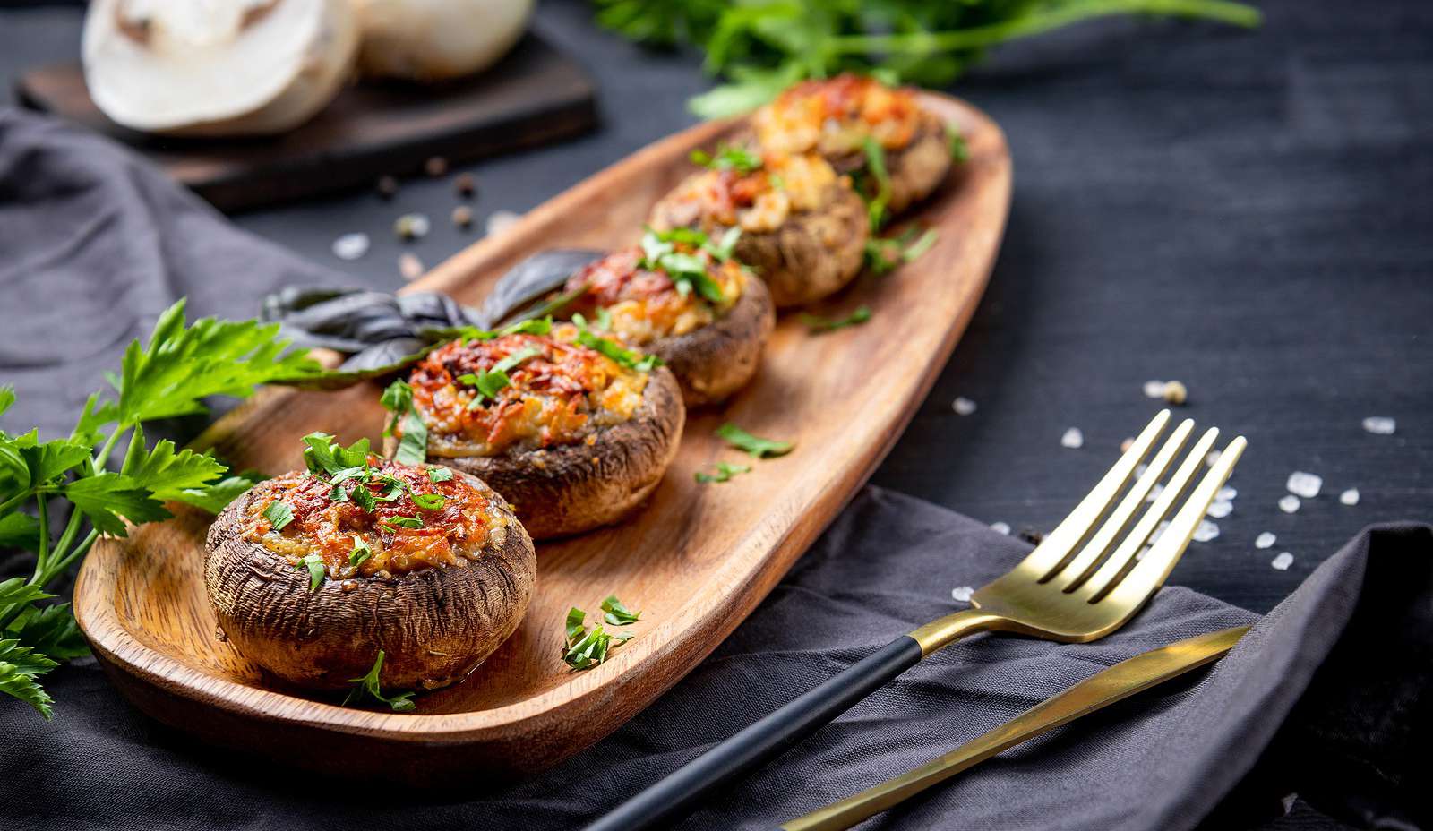 Healthy Stuffed Mushrooms