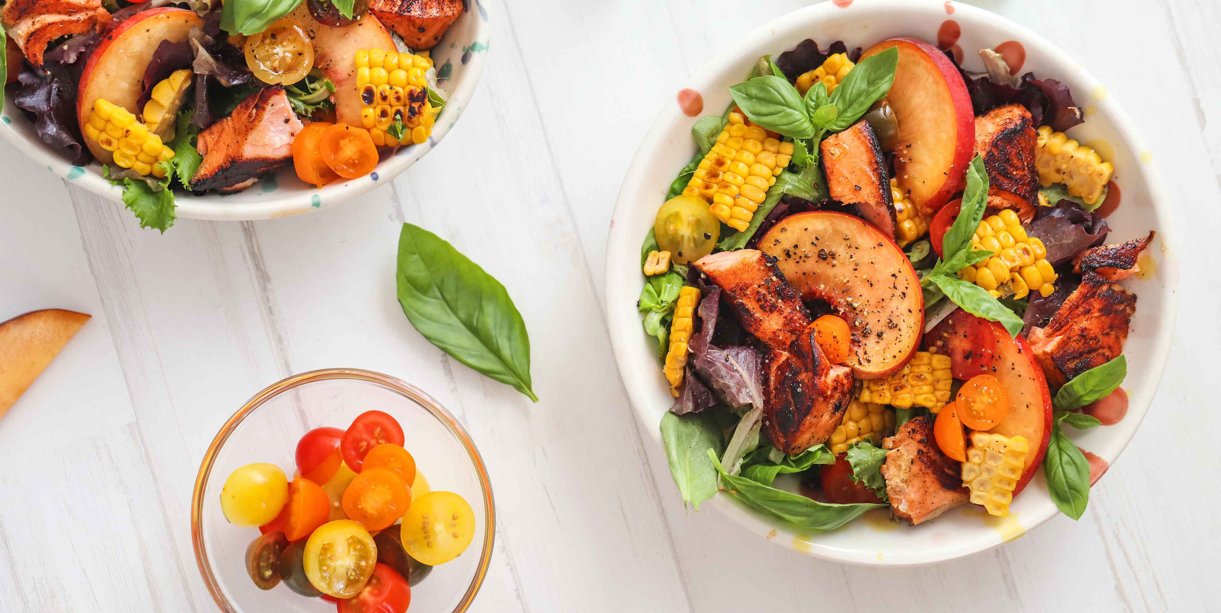 Salmon and Peach Salad