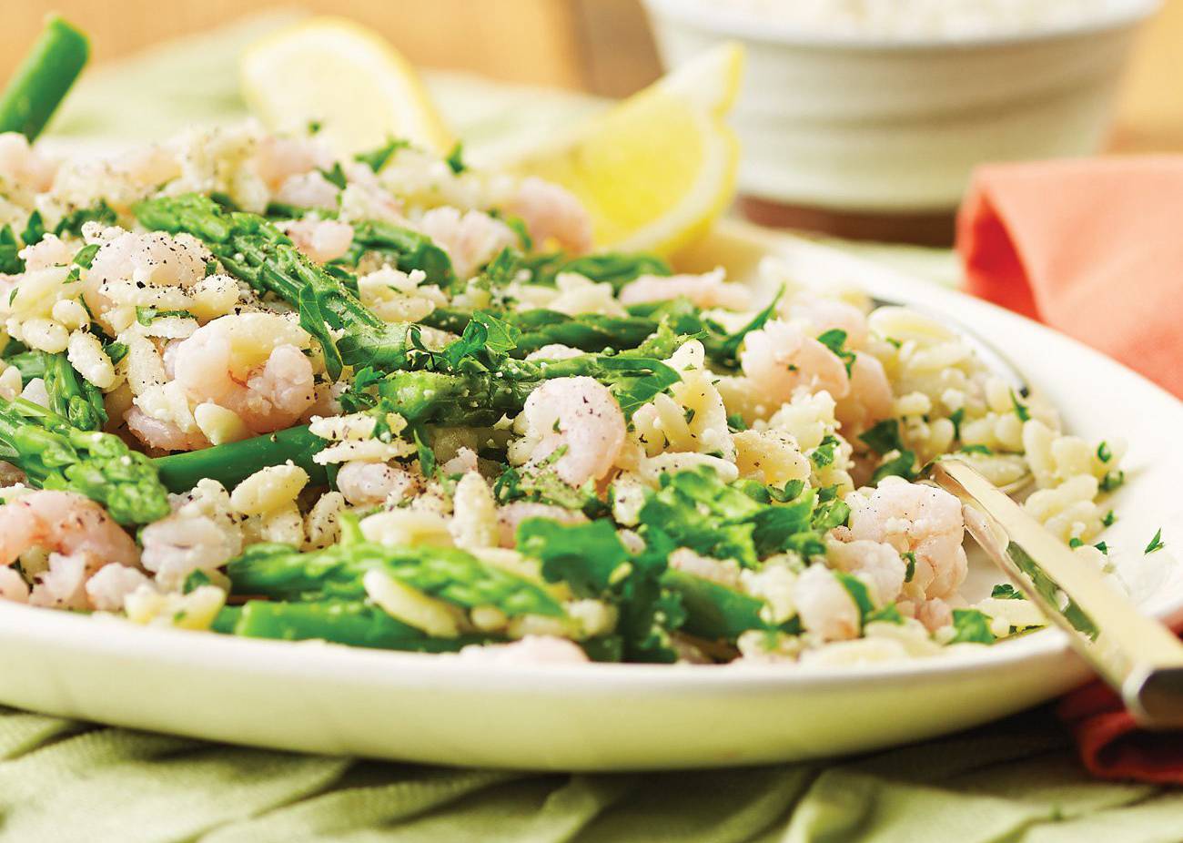 Shrimp, Asparagus & Orzo Salad