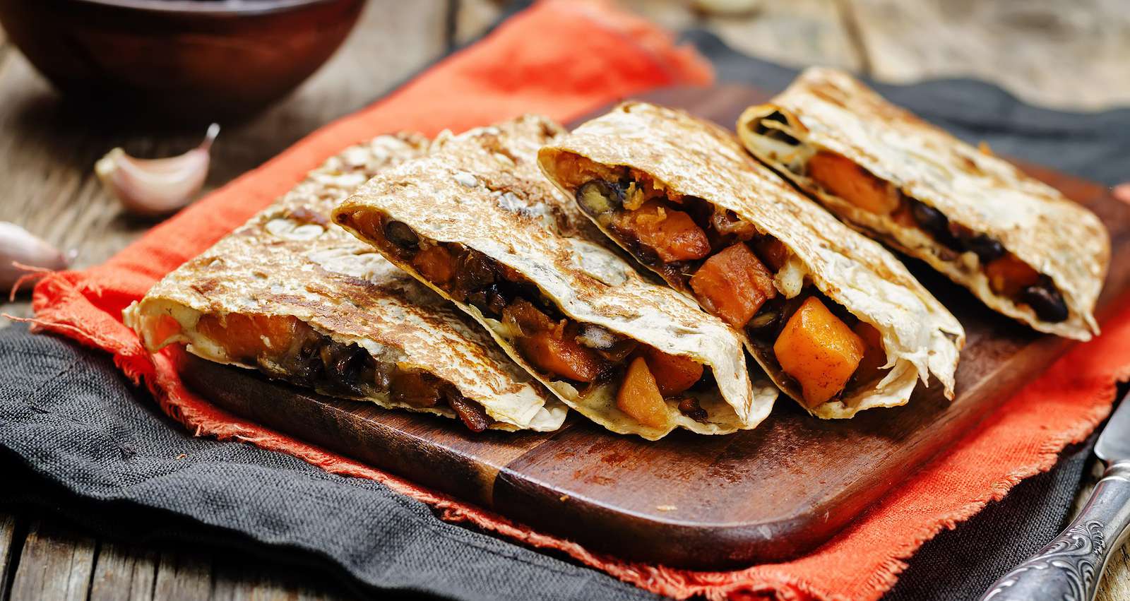 Black Bean and Sweet Potato Quesadillas