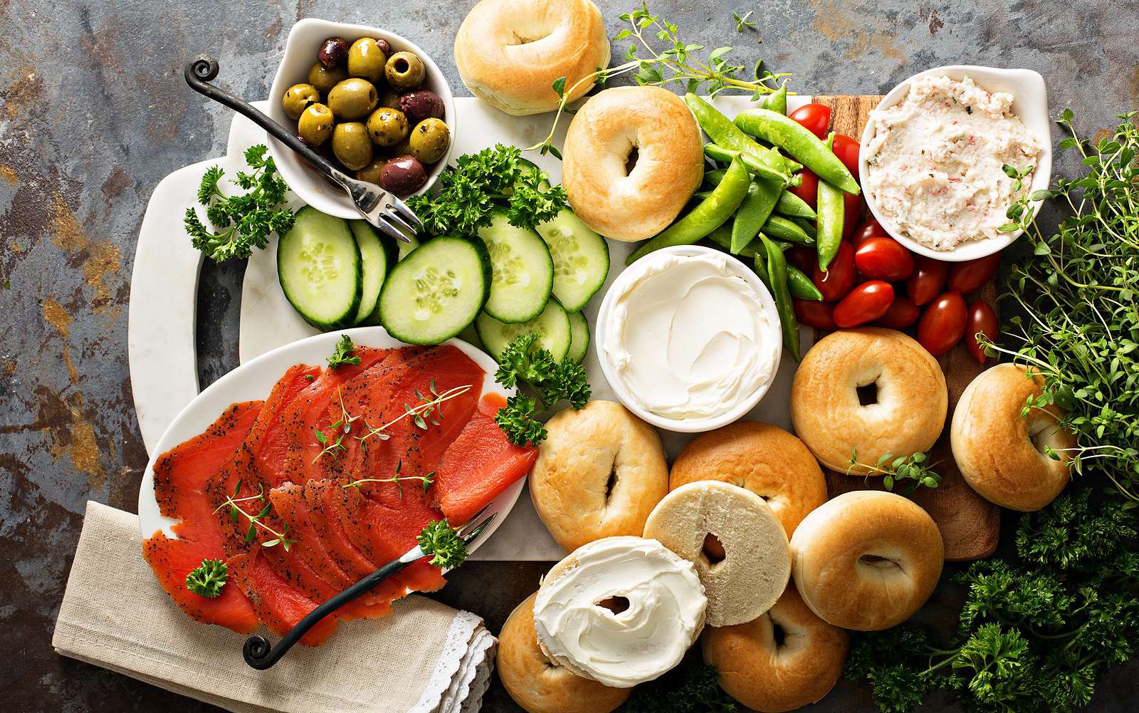 Bagels & Lox Brunch Board