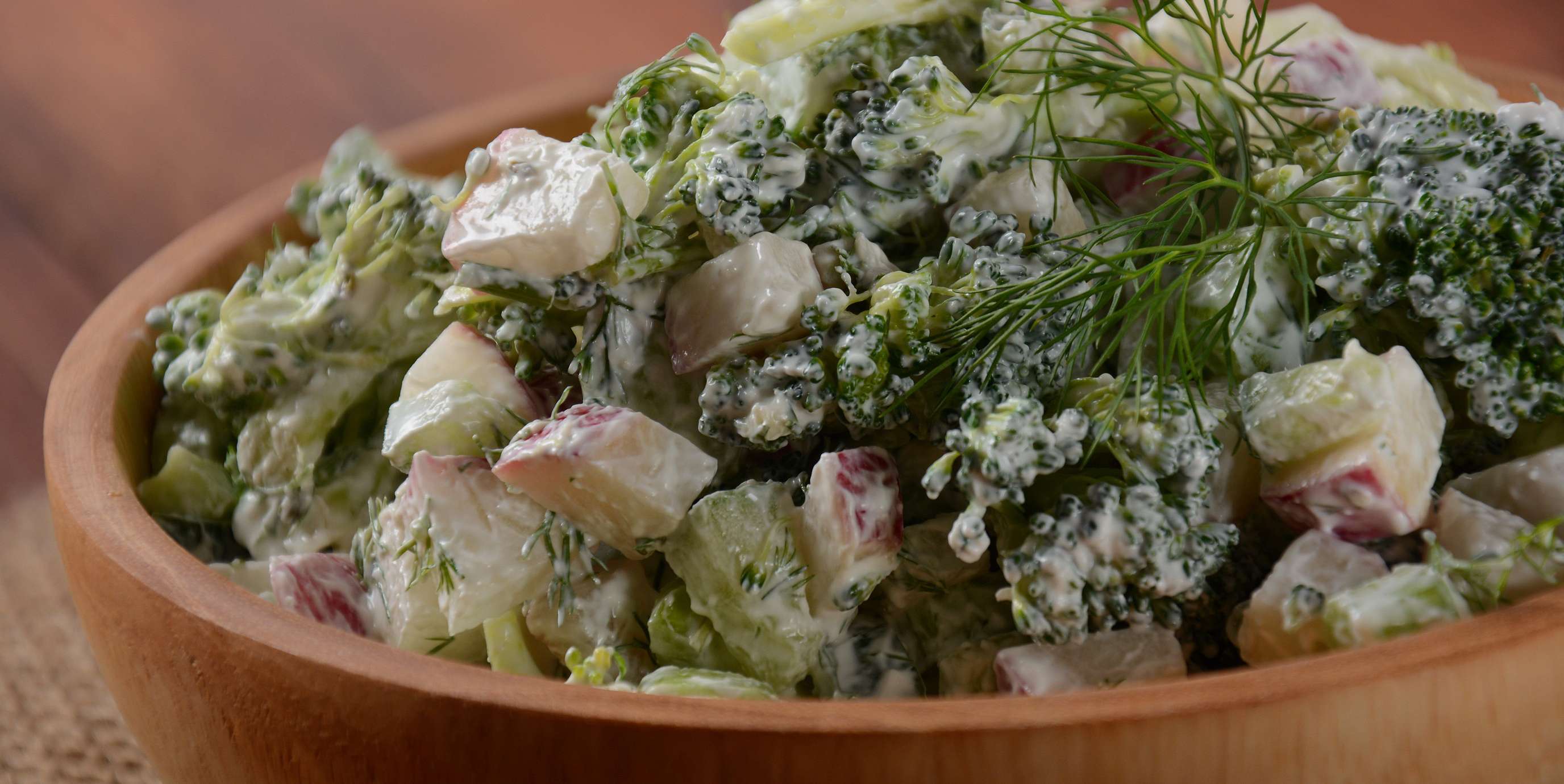 Feta Broccoli and Radish Salad with Raisins