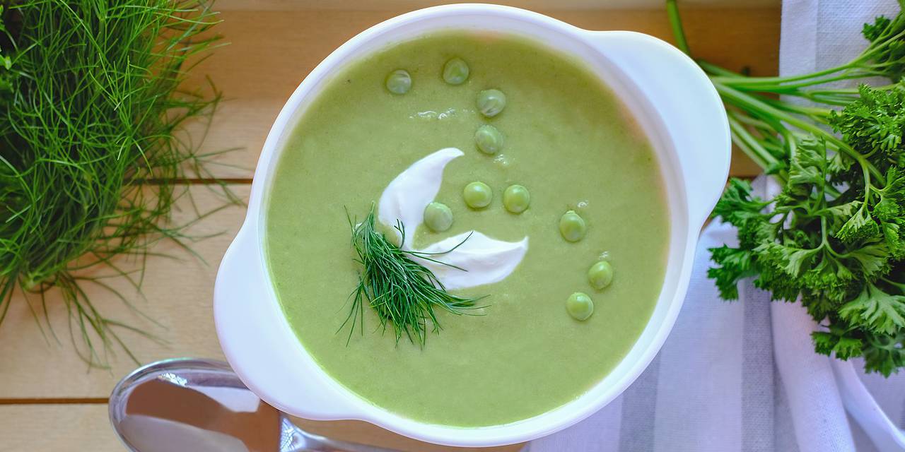 Spring Pea Soup with Mint