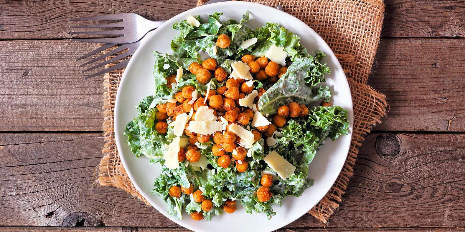 Roasted Chickpea & Kale with Creamy Dressing