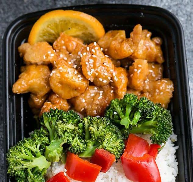 Orange Chicken, Broccoli & Rice