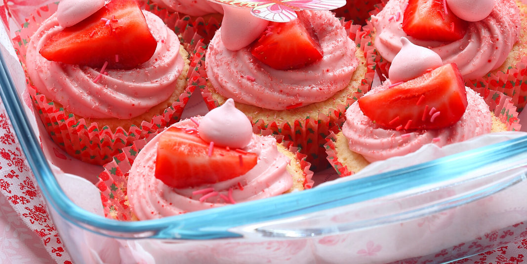 Strawberry Cupcakes with Fresh Berries