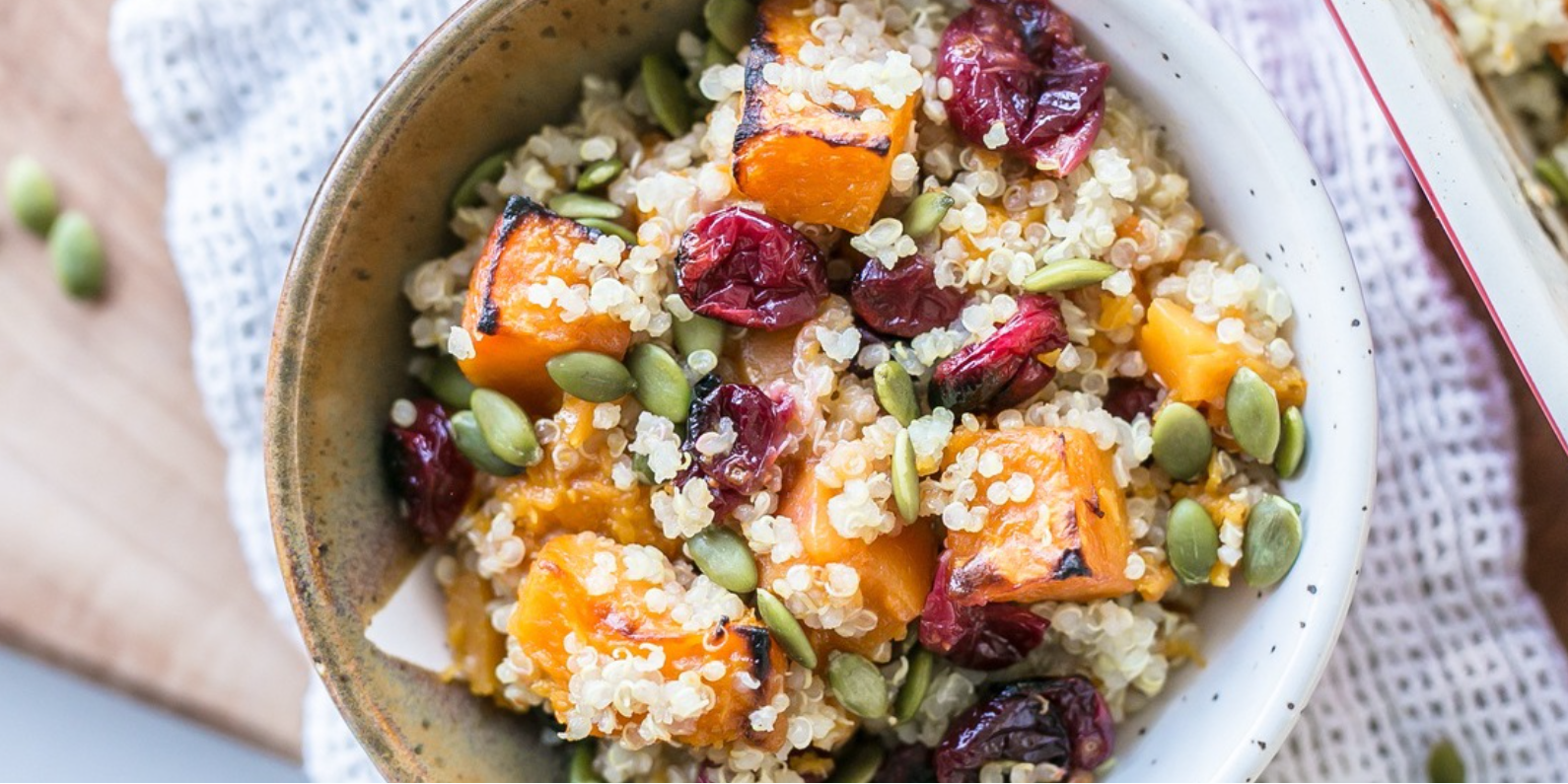 Roasted Cranberry And Sweet Potato Quinoa Salad 8809