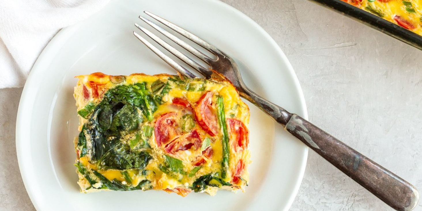 Bell Pepper & Spinach Egg Bake