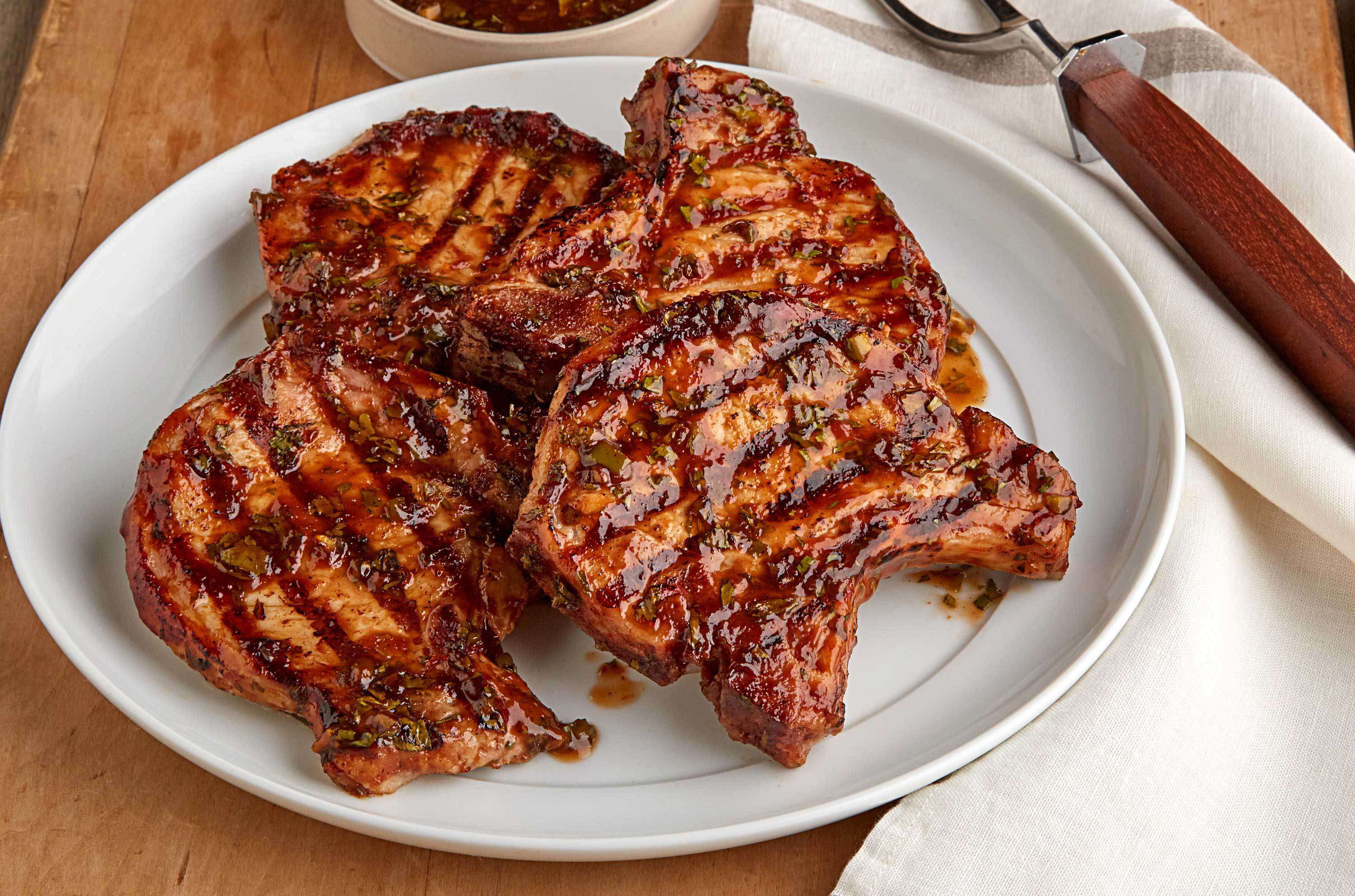 Grilled BBQ Pork Chops