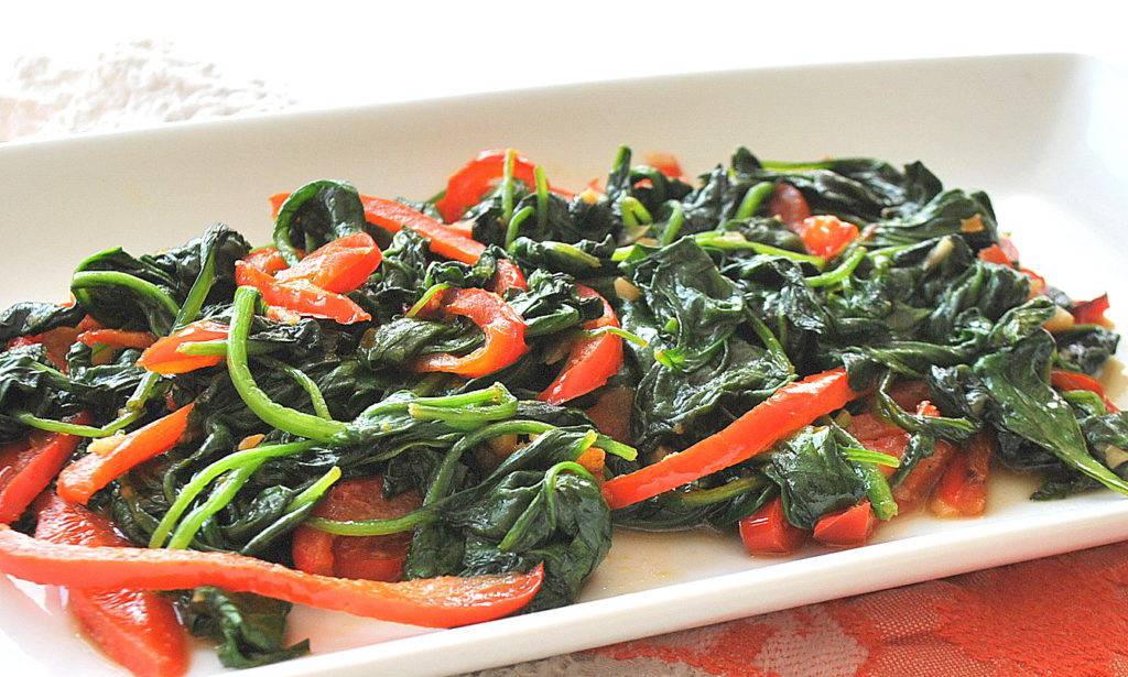 Sautéed Spinach & Peppers