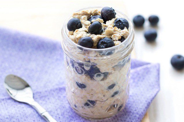 Blueberry Protein Overnight Oats