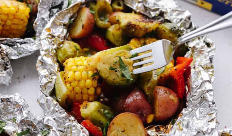 Grilled Foil Pack Vegetables