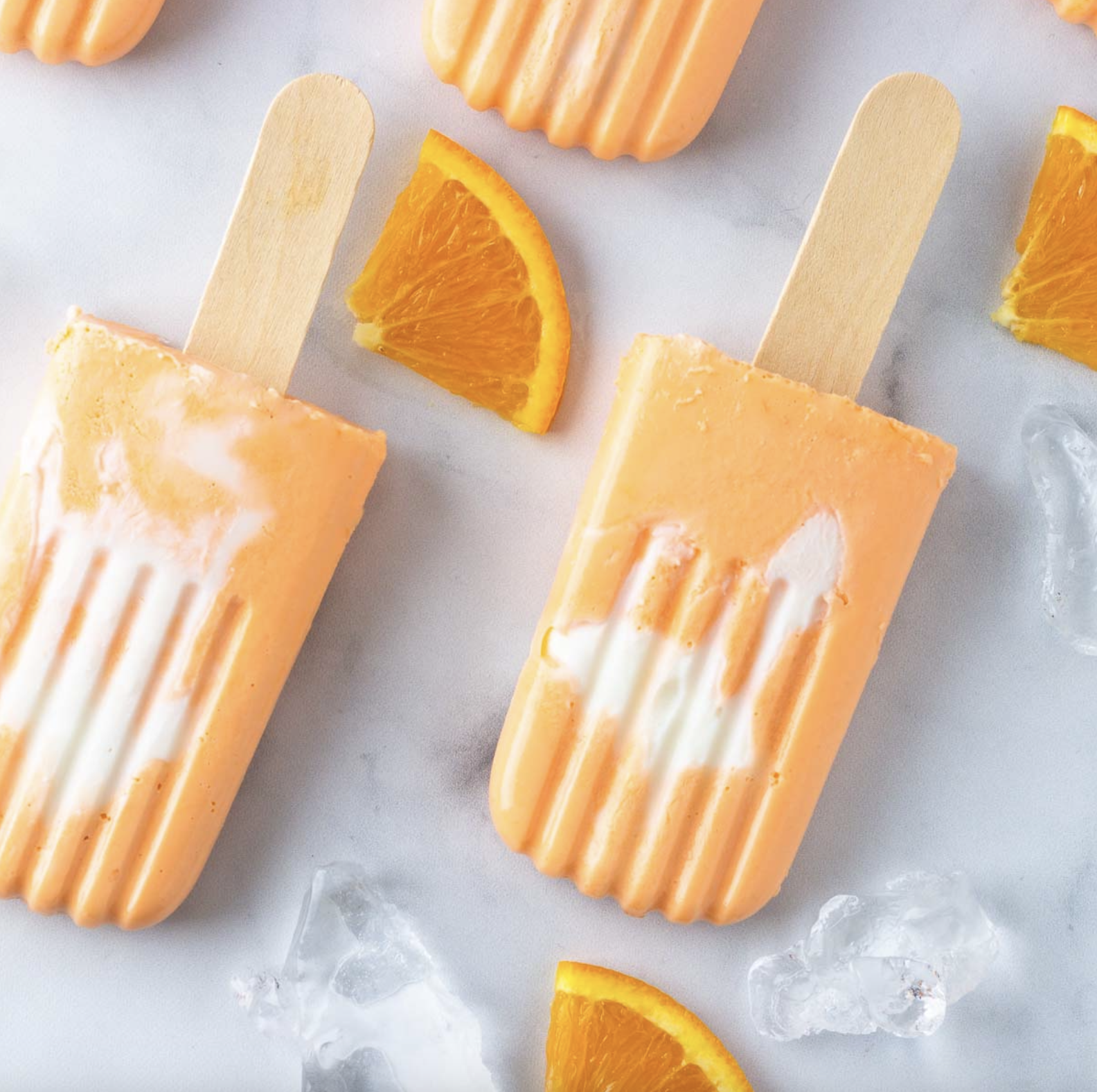 Keto Orange Creamsicle Pops