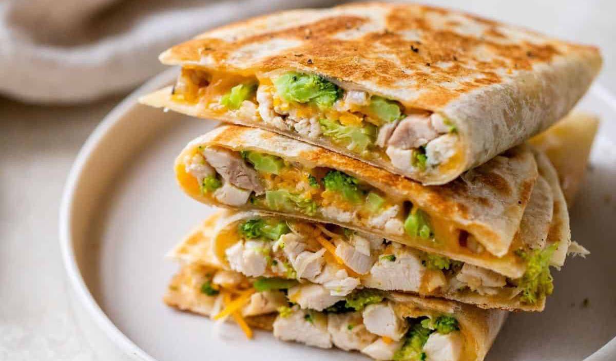 White Chicken Quesadilla With Broccoli