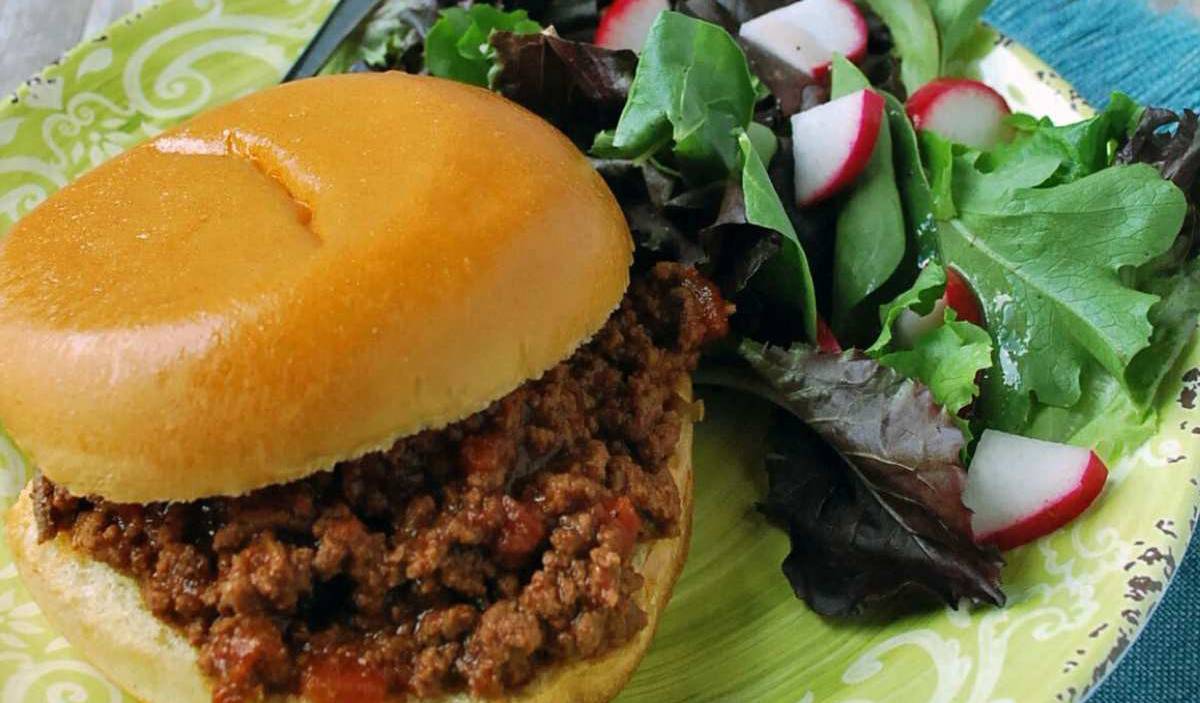 Homemade Sloppy Joes + salad