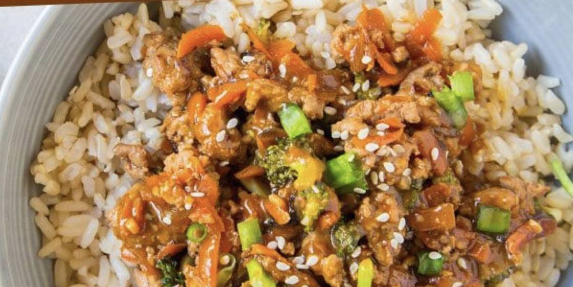 Teriyaki Turkey Rice Bowl